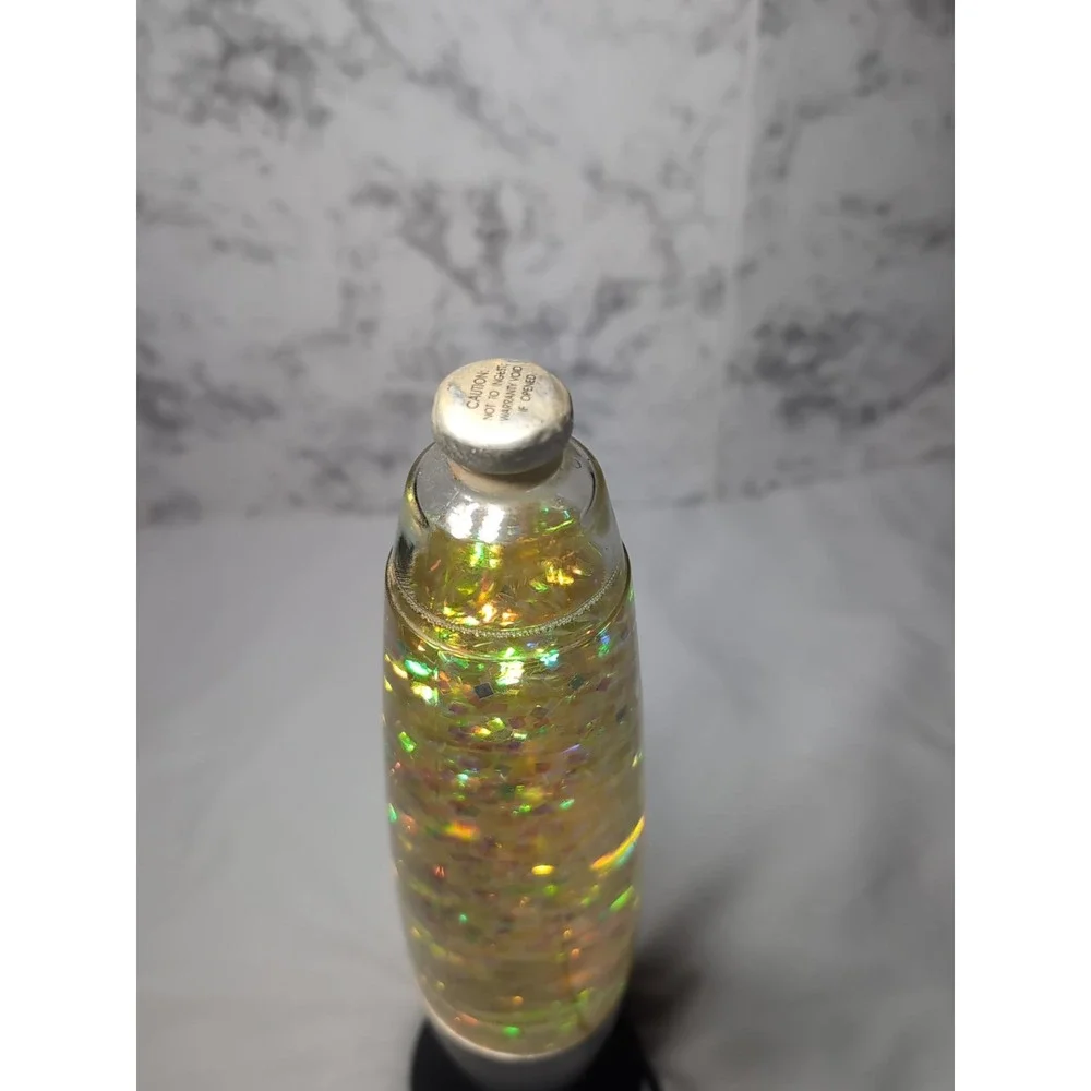 Vintage Lava Lamp Sparkling Glitter Black Base 17